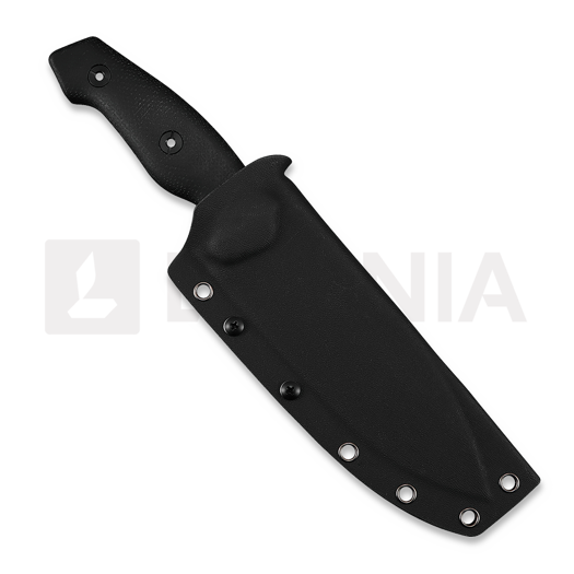 Kunwu Knives Stiffy G. - Teflon - Micarta kniv, svart