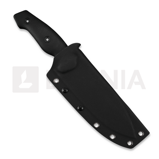 Kunwu Knives Stiffy G. - Teflon - Micarta סכין, שחור