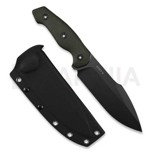 Kunwu Knives Stiffy G. - Teflon - Micarta סכין, ירוק