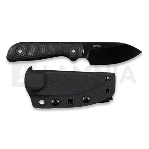Kunwu Knives Stiffy P. - Black Micarta - DLC knife