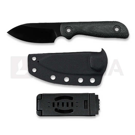 Kunwu Knives Stiffy P. - Black Micarta - DLC knife