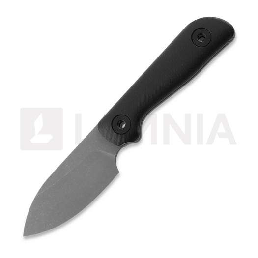 Kunwu Knives Stiffy P. - Stonewashed - Micarta סכין, שחור