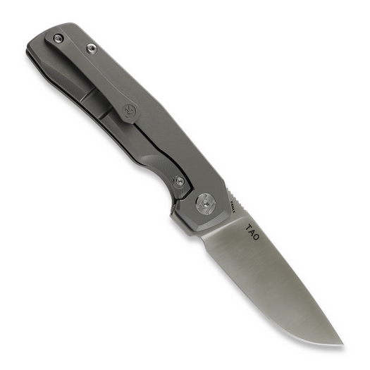 Kunwu Knives TAO II - Orange Peel Texture Ti - Satin foldekniv