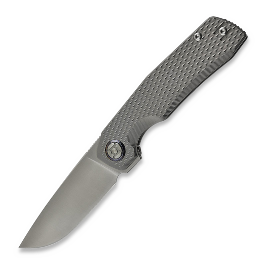 Kunwu Knives TAO II - Satin - Titanium 접이식 나이프, Diamond Texture