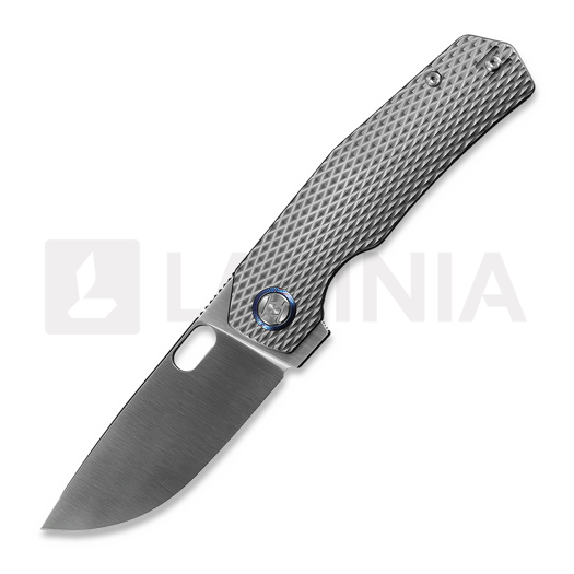 Kunwu Knives Tao III - Satin - Titanium 折り畳みナイフ, Diamond Texture