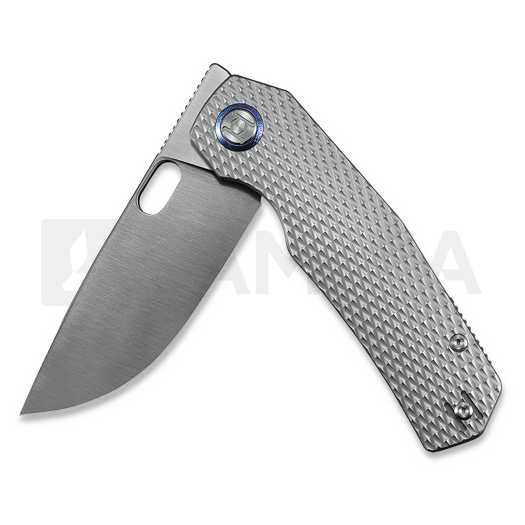 Kunwu Knives Tao III - Satin - Titanium összecsukható kés, Diamond Texture