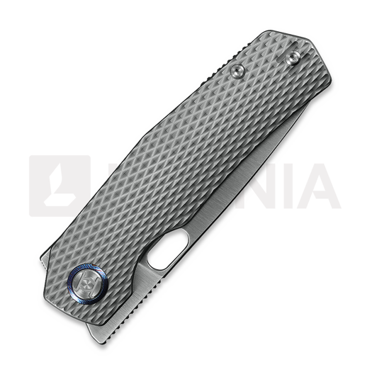 Kunwu Knives Tao III - Satin - Titanium összecsukható kés, Diamond Texture
