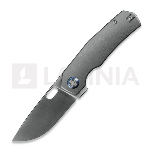 Kunwu Knives Tao III - Satin - Titanium 折り畳みナイフ, Orange Peel Texture