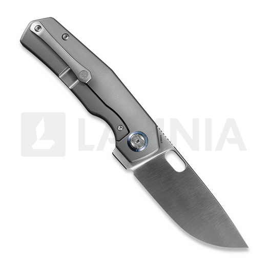 Kunwu Knives Tao III - Satin - Titanium folding knife, Orange Peel Texture