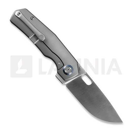 Kunwu Knives Tao III - Satin - Titanium összecsukható kés, Orange Peel Texture