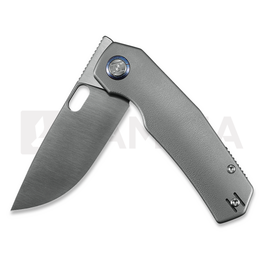 Kunwu Knives Tao III - Satin - Titanium összecsukható kés, Orange Peel Texture