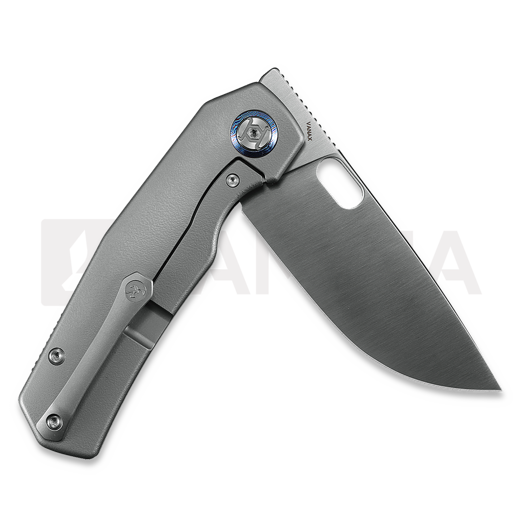Kunwu Knives Tao III - Satin - Titanium összecsukható kés, Orange Peel Texture