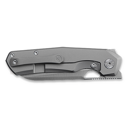 Kunwu Knives TAO Sheepsfoot - Orange Peel Texture Ti - Satin folding knife