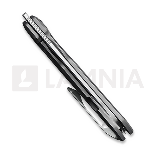 Kunwu Knives TAO Sheepsfoot - Satin - Titanium folding knife, Orange Peel Texture