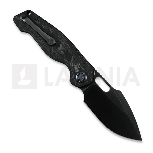 Kunwu Knives Verta Gringo - DLC - Carbon Fiber folding knife, black