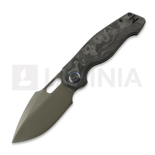Kunwu Knives Verta Gringo - DLC - Carbon Fiber 折叠刀, 黑色