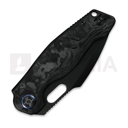 Kunwu Knives Verta Gringo - DLC - Carbon Fiber folding knife, black