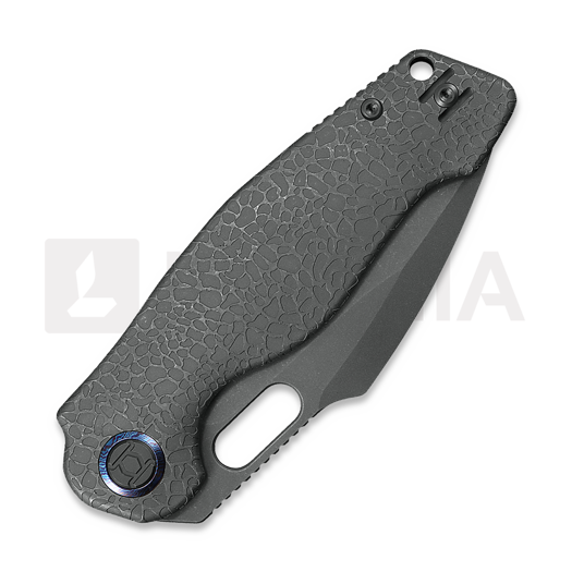 Kunwu Knives Verta Gringo - Honeydew Texture Ti - Stonewashed 접이식 나이프