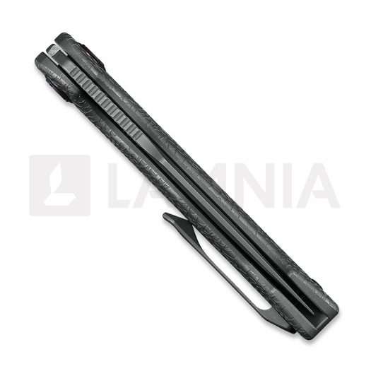 Kunwu Knives Verta Gringo - Honeydew Texture Ti - Stonewashed 접이식 나이프