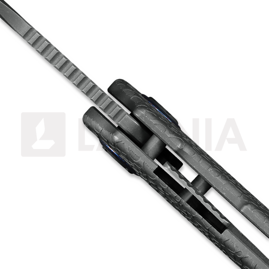 Kunwu Knives Verta Gringo - Honeydew Texture Ti - Stonewashed 접이식 나이프