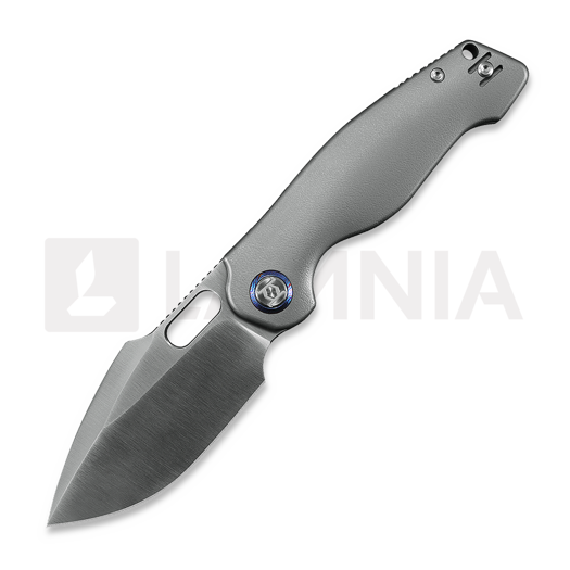 Kunwu Knives Verta Gringo - Satin - Titanium kääntöveitsi, Orange Peel Texture