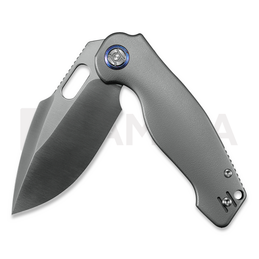 Kunwu Knives Verta Gringo - Satin - Titanium sulankstomas peilis, Orange Peel Texture