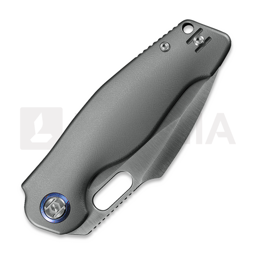 Kunwu Knives Verta Gringo - Satin - Titanium folding knife, Orange Peel Texture