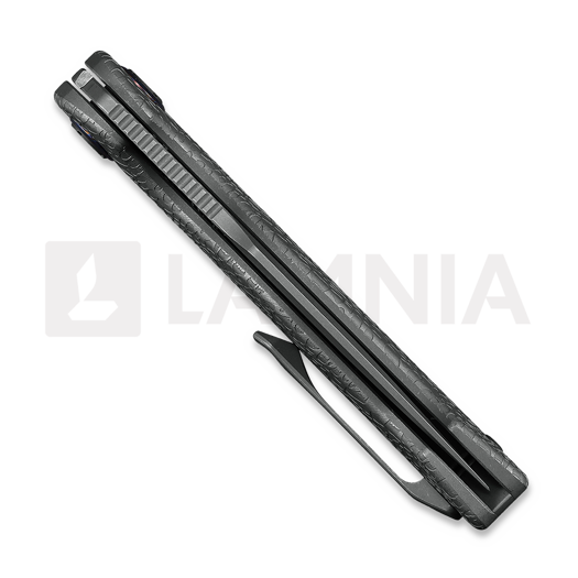 Kunwu Knives Verta Gringo - Stonewashed - Titanium folding knife, Honeydew Texture