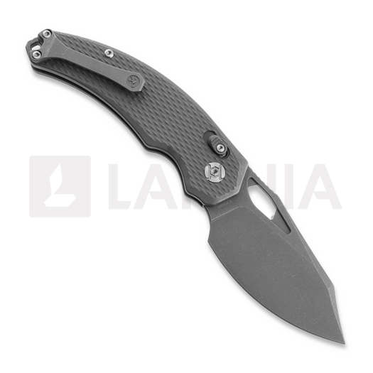 Kunwu Knives X-Padre - Stonewashed - Titanium folding knife, Diamond Texture