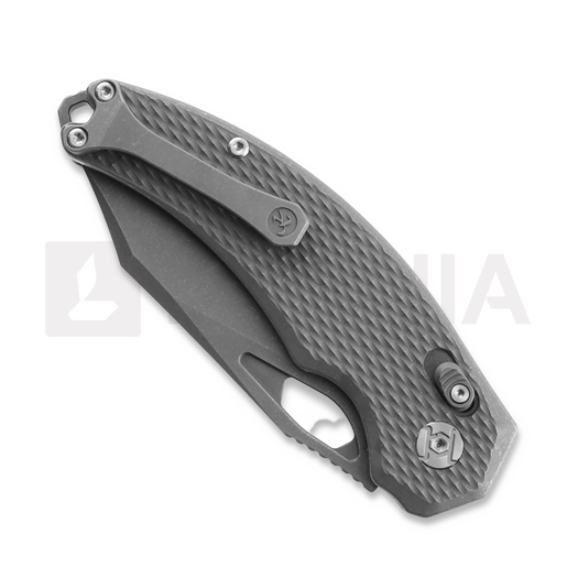 Kunwu Knives X-Padre - Stonewashed - Titanium összecsukható kés, Diamond Texture