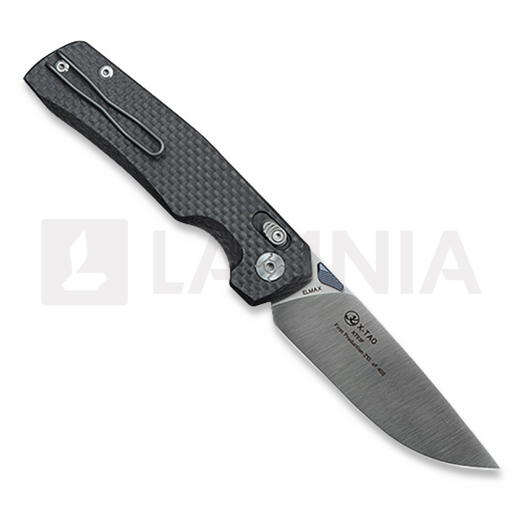 Складний ніж Kunwu Knives X-TAO - Satin - Carbon Fiber, чорний