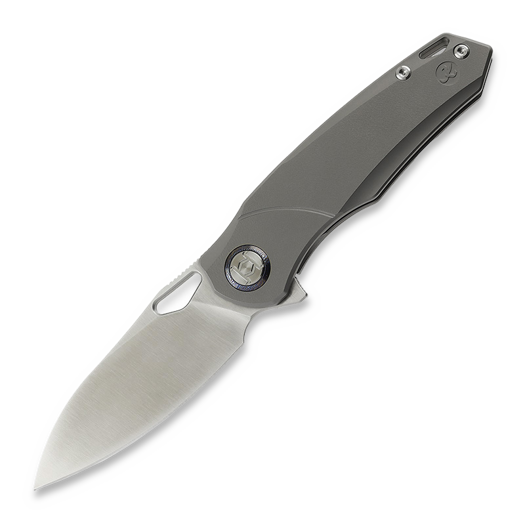 Liigendnuga Kunwu Knives Zen Compact - Satin - Titanium, Orange Peel Texture