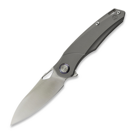 Saliekams nazis Kunwu Knives Zen - Satin - Titanium, Orange Peel Texture