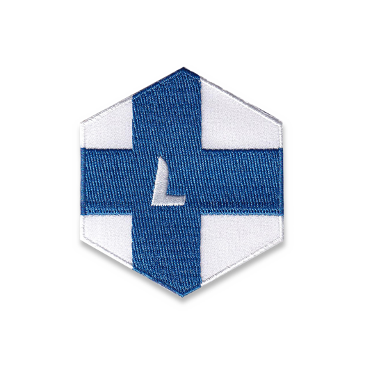 Lamnia Finland National Flag Hexagon felvarró