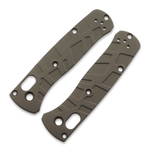 Handle scales Lex Custom International Benchmade Mini Bugout - Turtle Black Gold