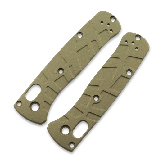 Handle scales Lex Custom International Benchmade Mini Bugout - Turtle Green Gold