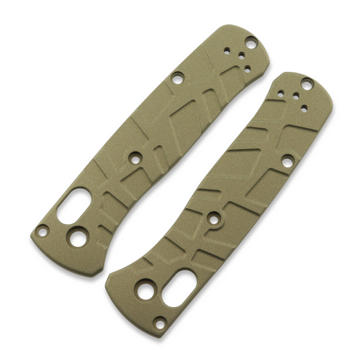 Handle scales Lex Custom International Benchmade Mini Bugout - Turtle Green Gold