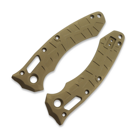 Lex Custom International Microtech Amphibiam Ti Scales - Cerakote Burnt Bronze handle scales