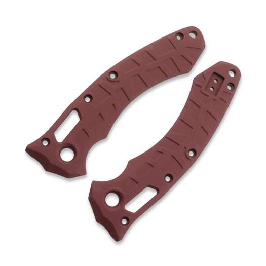 Lex Custom International Microtech Amphibiam Ti Scales - Cerakote Cranberry Frost handle scales