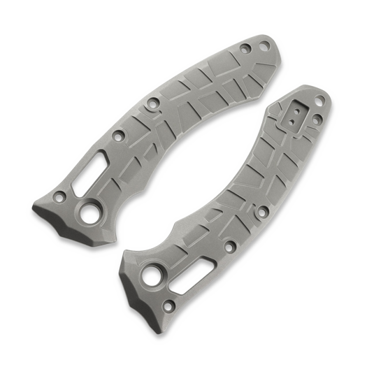 Lex Custom International Microtech Amphibiam Ti Scales - Glass Bead Polished handle scales