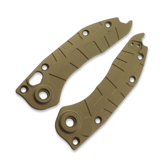 Lex Custom International Microtech Auto Stitch Ti Scales - Cerakote Burnt Bronze handle scales