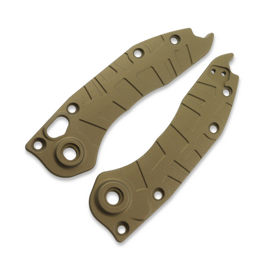 Handle scales Lex Custom International Microtech Auto Stitch Ti Scales - Cerakote Burnt Bronze