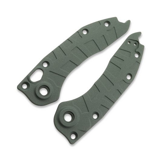 Handle scales Lex Custom International Microtech Auto Stitch Ti Scales - Cerakote Charcoal Green