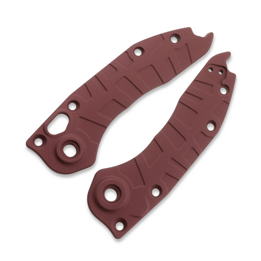 Handle scales Lex Custom International Microtech Auto Stitch Ti Scales - Cerakote Cranberry Frost