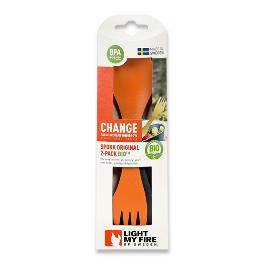 Light My Fire Spork Original BIO 2-pack orange/black