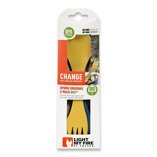Light My Fire Spork Original BIO 2-pack yellow/blue