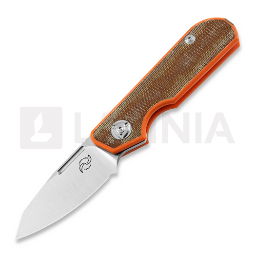 Liong Mah Designs Traveller Sheepsfoot foldekniv, Brown Micarta