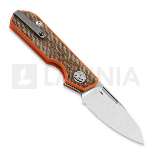 Liong Mah Designs Traveller Sheepsfoot kääntöveitsi, Brown Micarta