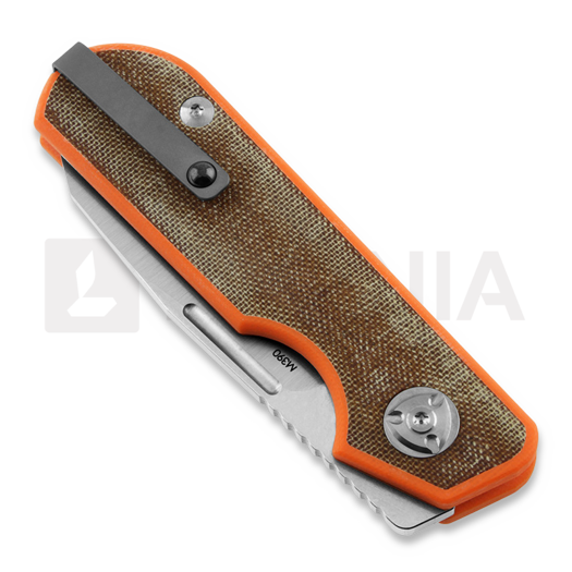 Liong Mah Designs Traveller Sheepsfoot kääntöveitsi, Brown Micarta