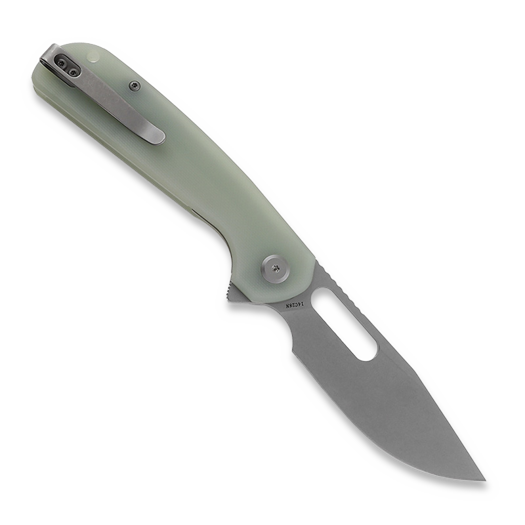 Coltello pieghevole Liong Mah Designs Trinity, Jade G10